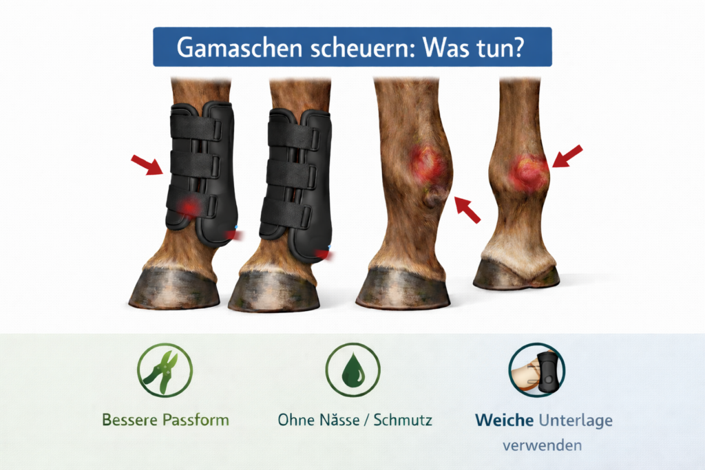 Gamaschen scheuern was tun Ursachen Pferd