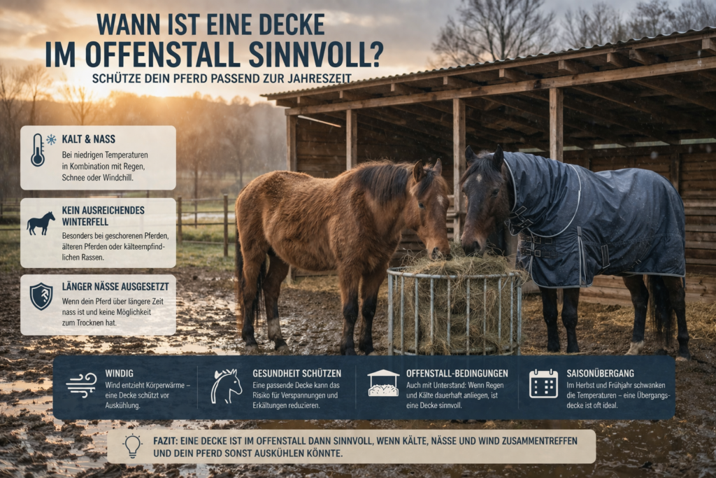 Wann ist eine Decke im Offenstall sinnvoll